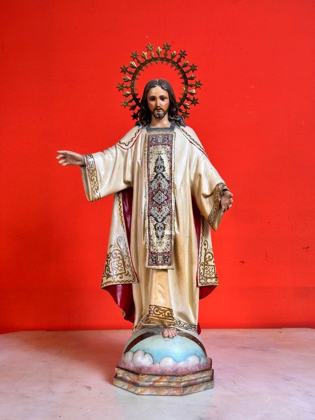 Antica scultura di Cristo Risorto Olot