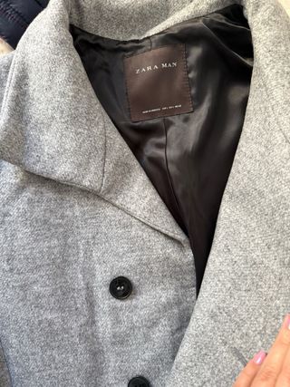 Blazer largo gris Zara hombre