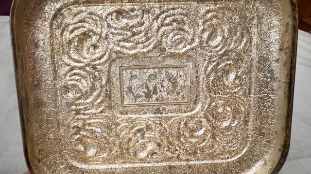 Caja Joyero Vintage Plateada Rosas