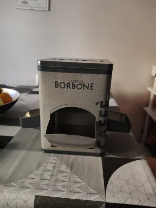 Scatola porta cialde Borbone in latta