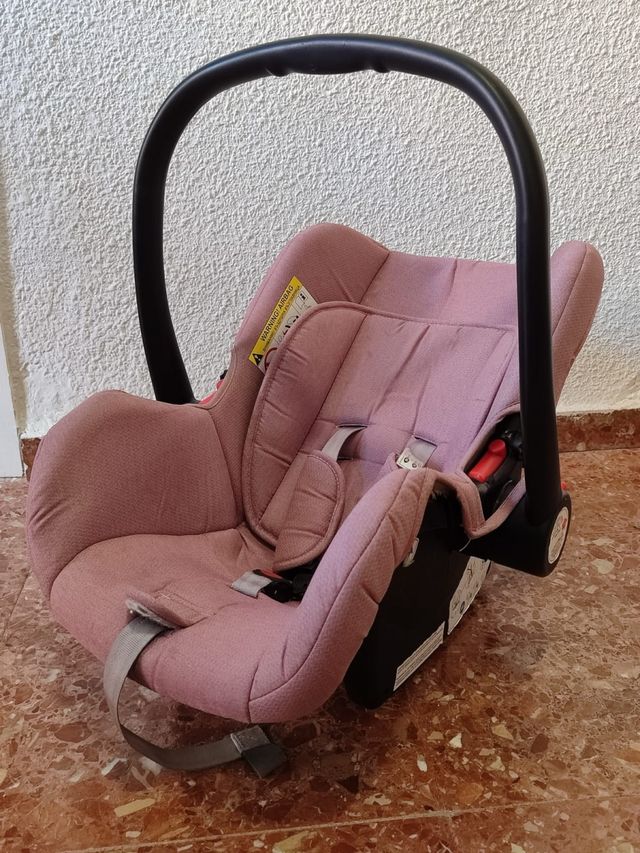 Silla de coche bebé rosa