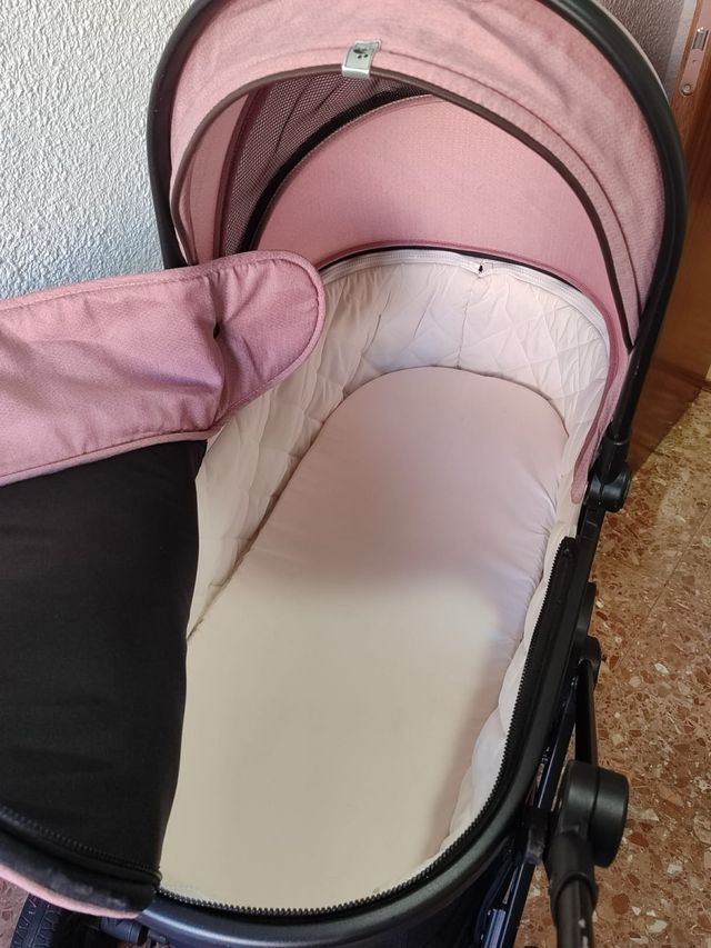 Silla de coche bebé rosa