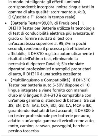 Tester Batteria Auto 100-2000CCA