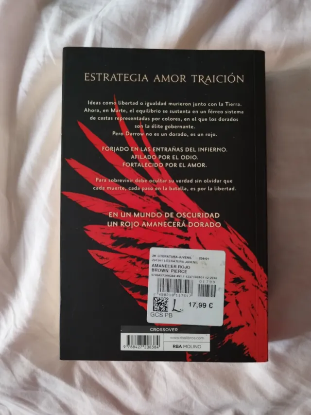 Libro Amanecer rojo de Pierce Brown