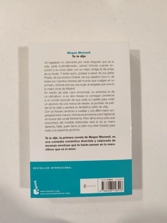 Libro Te lo dije Megan Maxwell