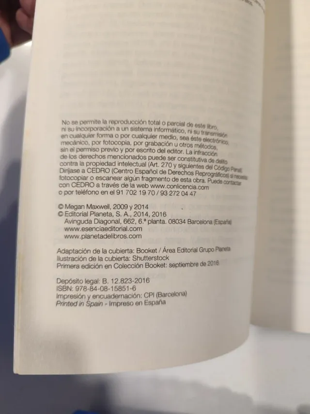 Libro Te lo dije Megan Maxwell