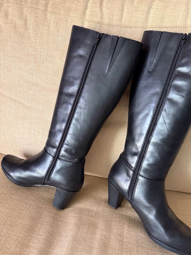 Botas de piel negras talla 39