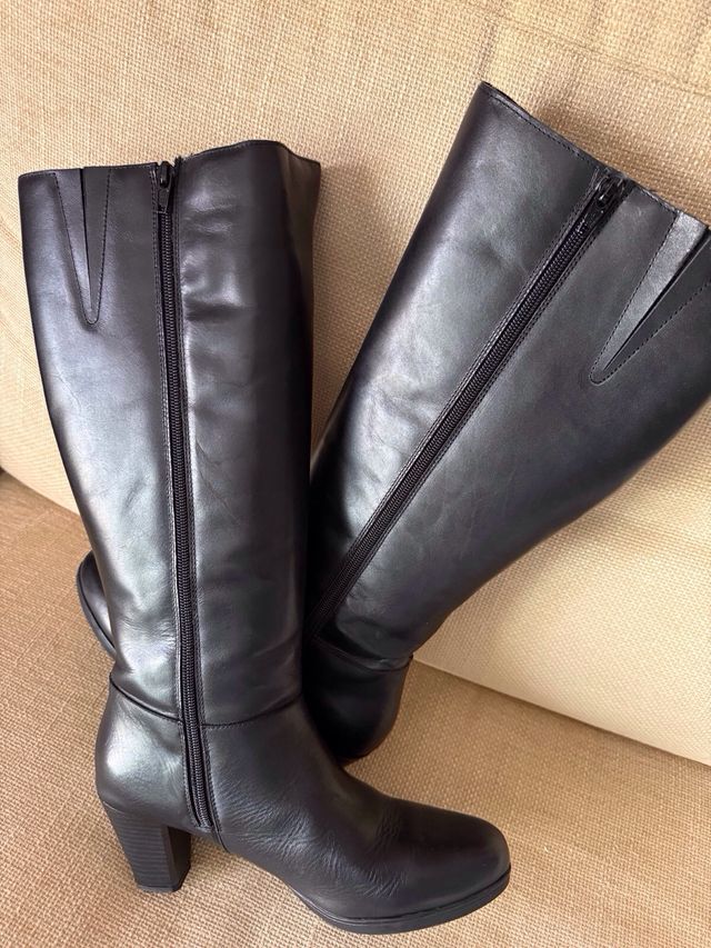 Botas de piel negras talla 39