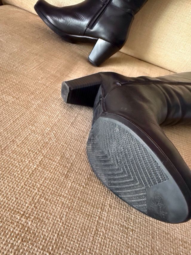 Botas de piel negras talla 39