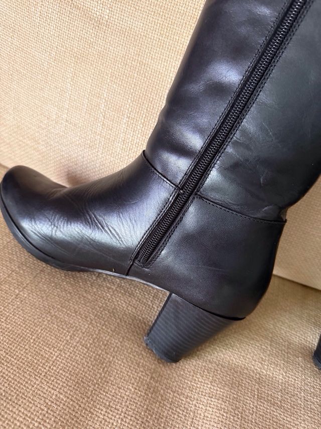 Botas de piel negras talla 39