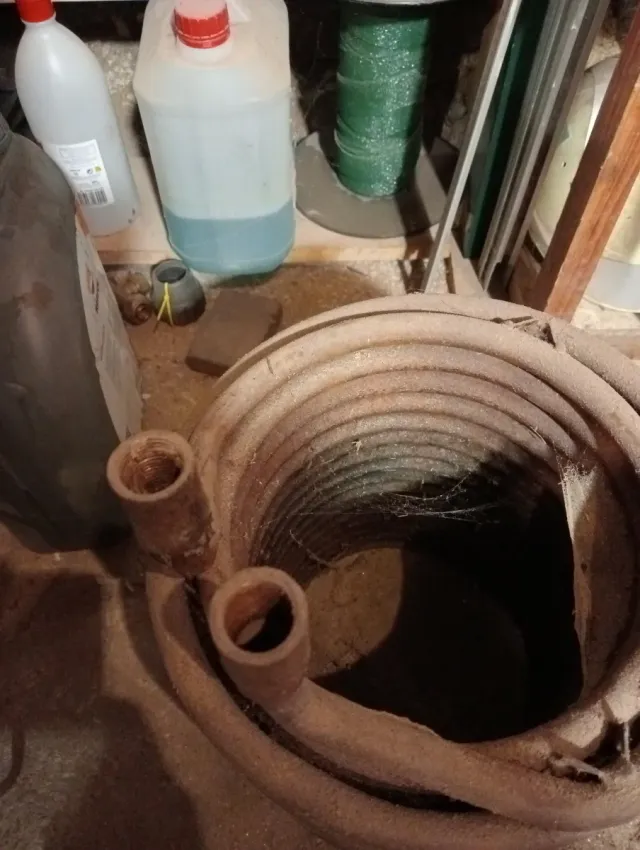 Serpentín de hierro.