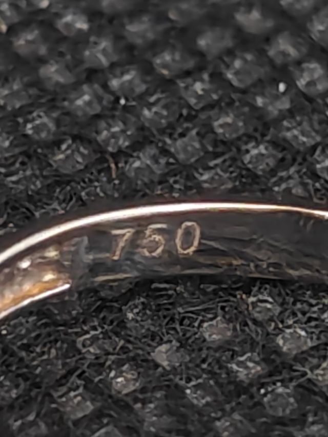 Anello in oro 18k con due ori e zirconi 051-01-00458