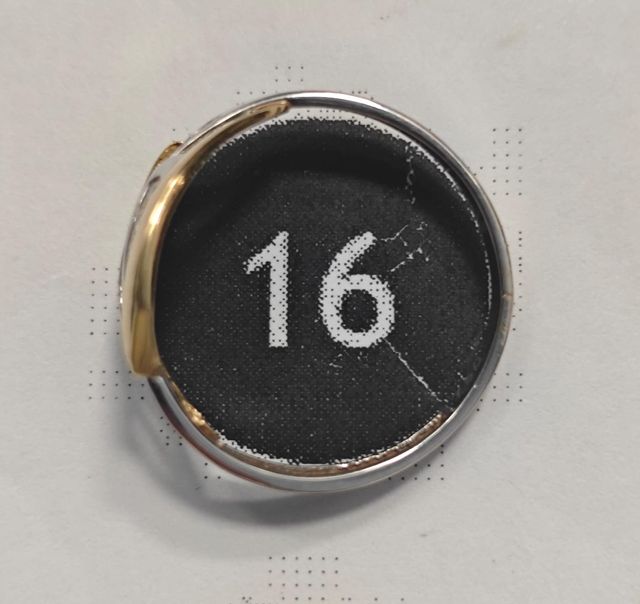 Anello in oro 18k con due ori e zirconi 051-01-00458