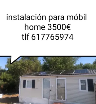 Instalación placas solares móvil