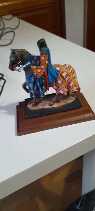 Soldado plomo antiguo caballero medieval 54mm