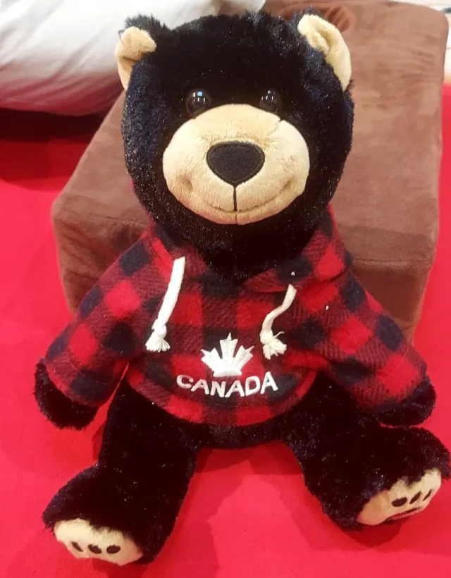 Oso peluche Canada con sudadera