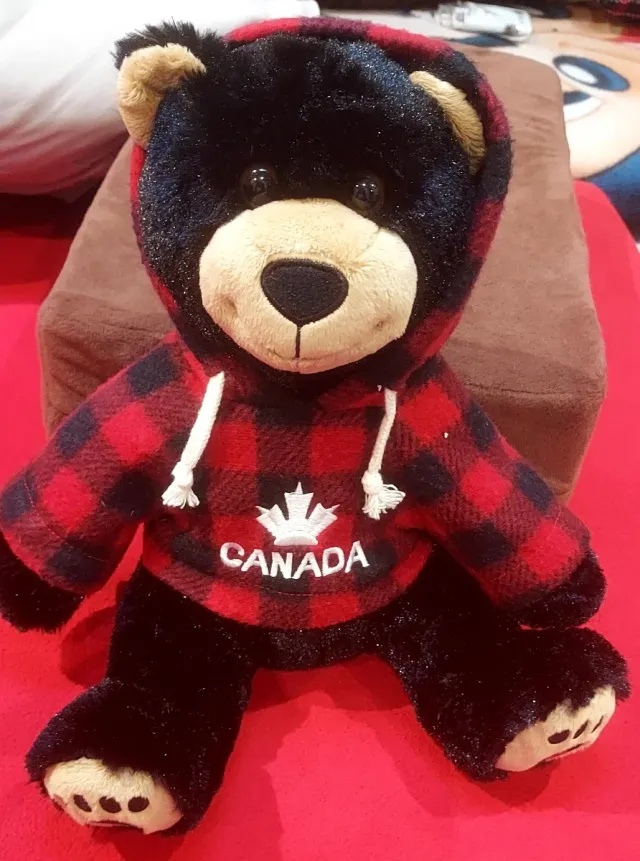 Oso peluche Canada con sudadera