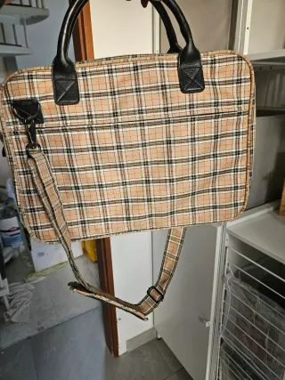 Borsa porta computer a quadri