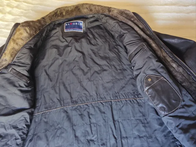 Chaqueta de piel marrón Baworld