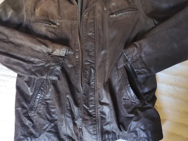 Chaqueta de piel marrón Baworld