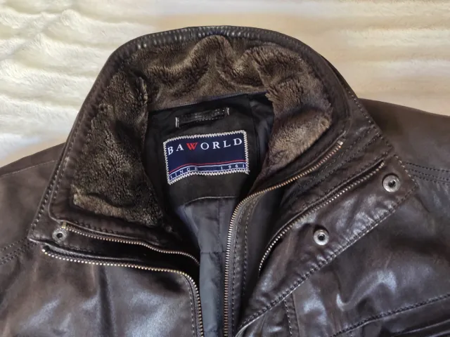 Chaqueta de piel marrón Baworld
