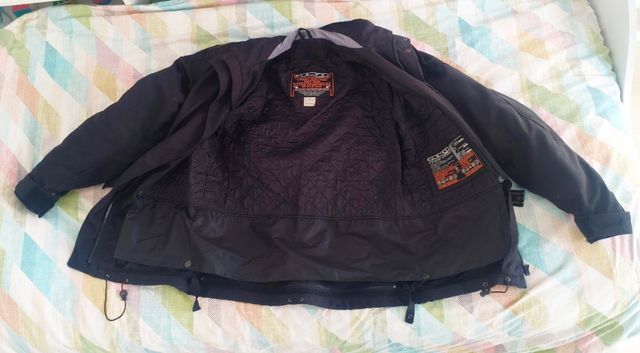 Chaqueta moto AXO Racing negra impermeable.Talla M