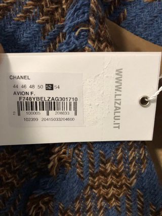 Giacca lana misto blu e marrone