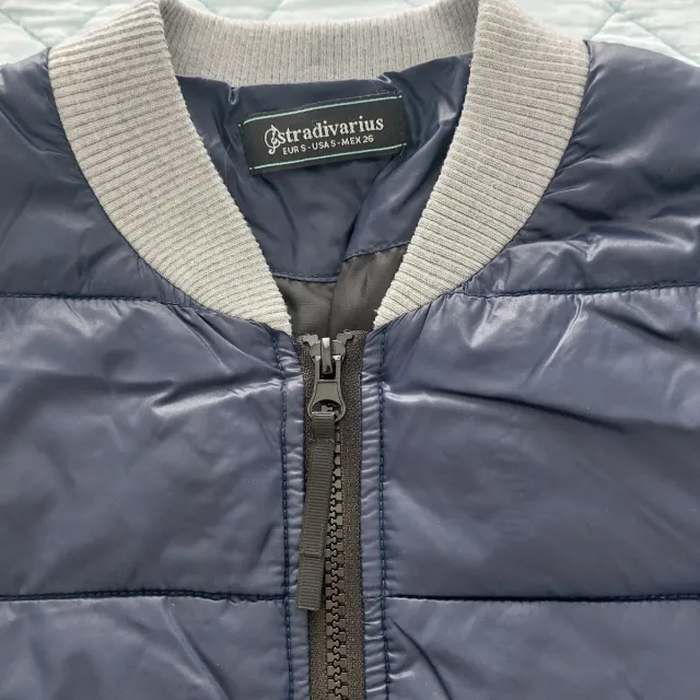 Chaqueta bomber azul marino mujer