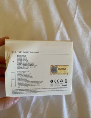 Auriculares QCY T2C TWS Bluetooth negros