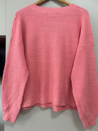 Jersey rosa cuello pico talla XXL