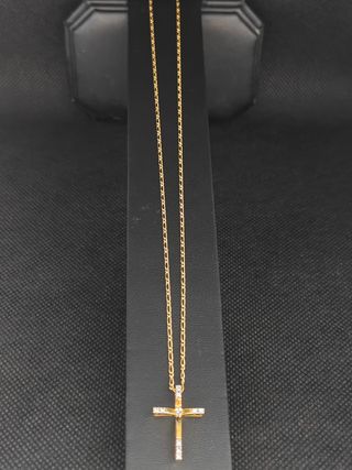 Cadena oro 18  Bilbao colgante cruz051-02-00460