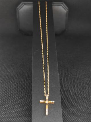 Cadena oro 18  Bilbao colgante cruz051-02-00460