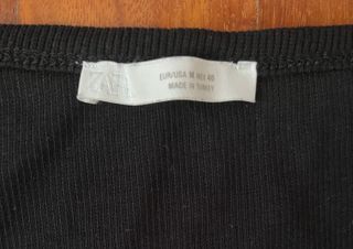 Camiseta tirantes Zara negra