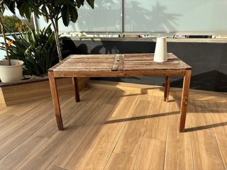 Mesa de madera exterior extensible 140-260