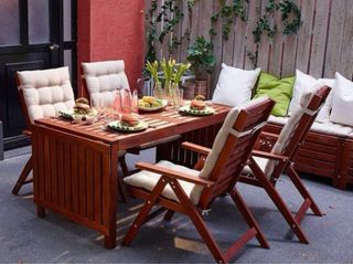 Mesa de madera exterior extensible 140-260