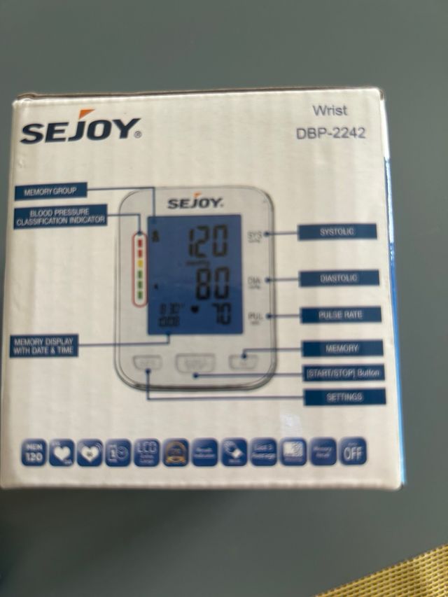 Medidor Presión Arterial SEJOY Muñeca