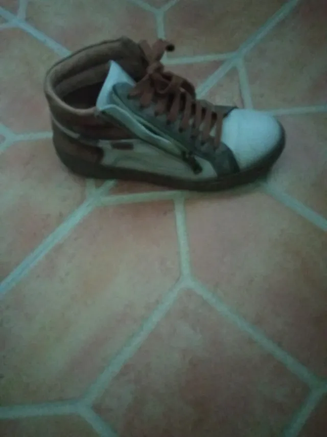 Botines de piel marrones y crema super cómodo