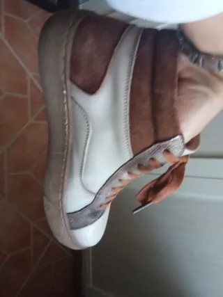 Botines de piel marrones y crema super cómodo