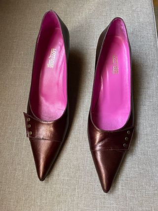 Zapatos Lottusse Piel Talla 38 Marrón Dorado