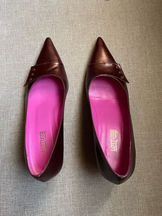 Zapatos Lottusse Piel Talla 38 Marrón Dorado