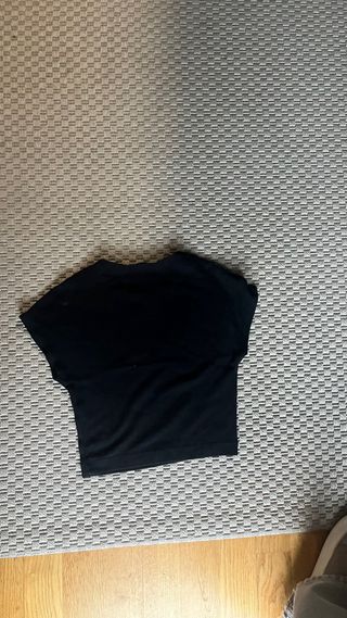 Top Zara Negro Manga Corta