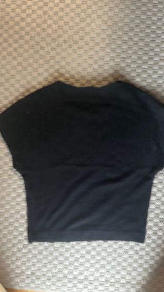 Top Zara Negro Manga Corta