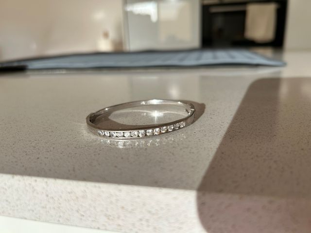 Pulsera de plata con circonitas