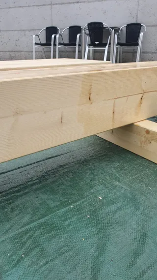 Terraza madera y panel sándwich para porches