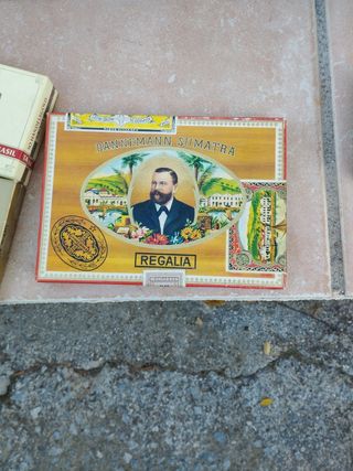 Cajas de puros-cigarros Vintage+Sellos