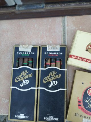 Cajas de puros-cigarros Vintage+Sellos