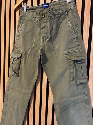 Pantaloni Cargo Uomo GAS Verde Militare