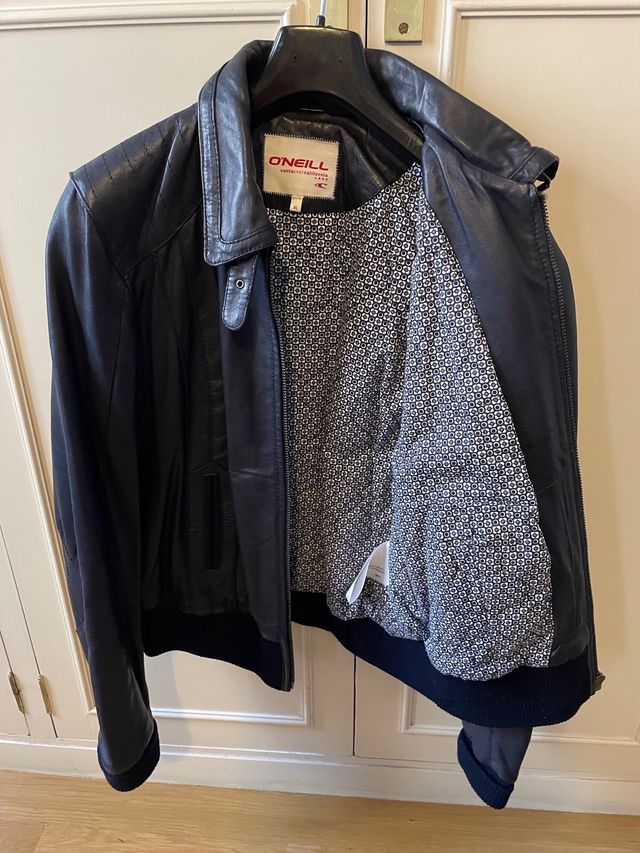 Cazadora Piel O'Neill Azul Talla 42