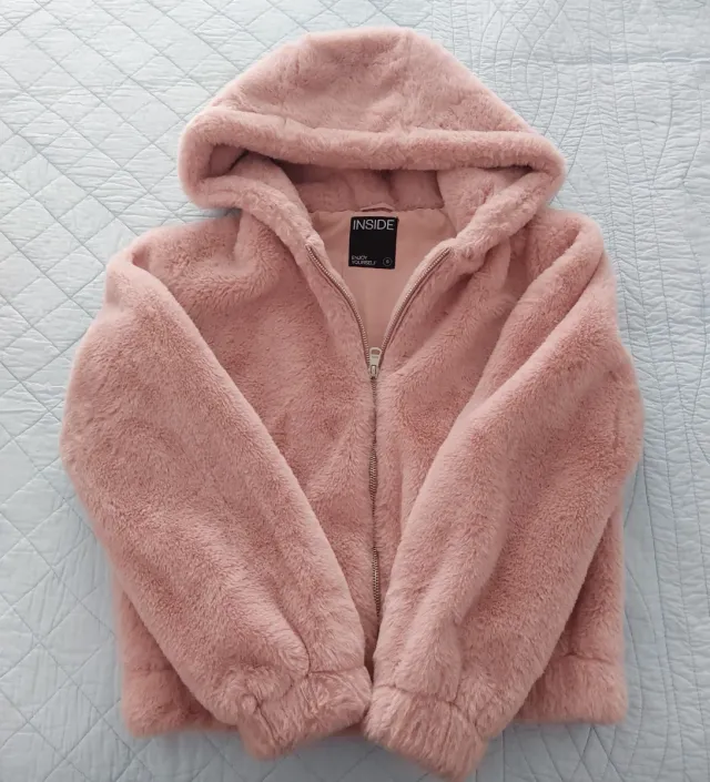 Cazadora pelo sintético rosa INSIDE Talla S