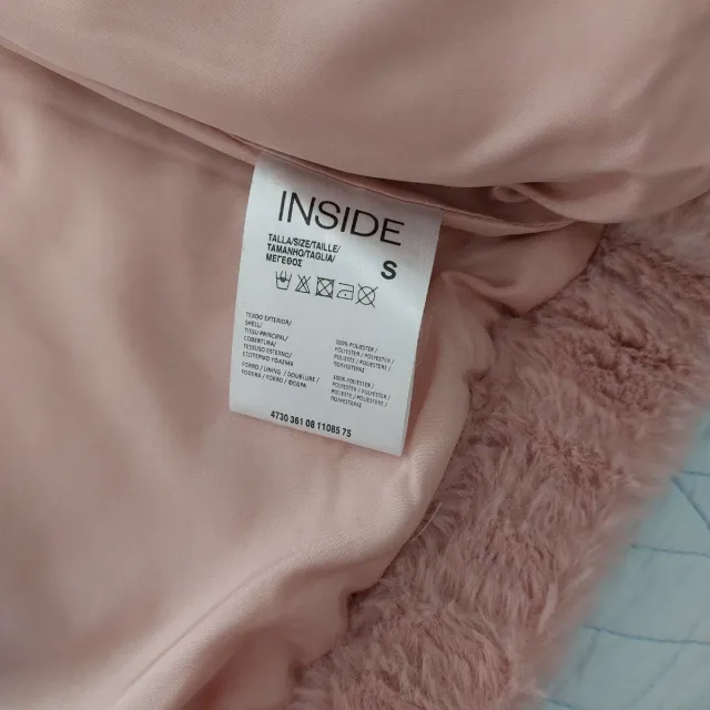 Cazadora pelo sintético rosa INSIDE Talla S